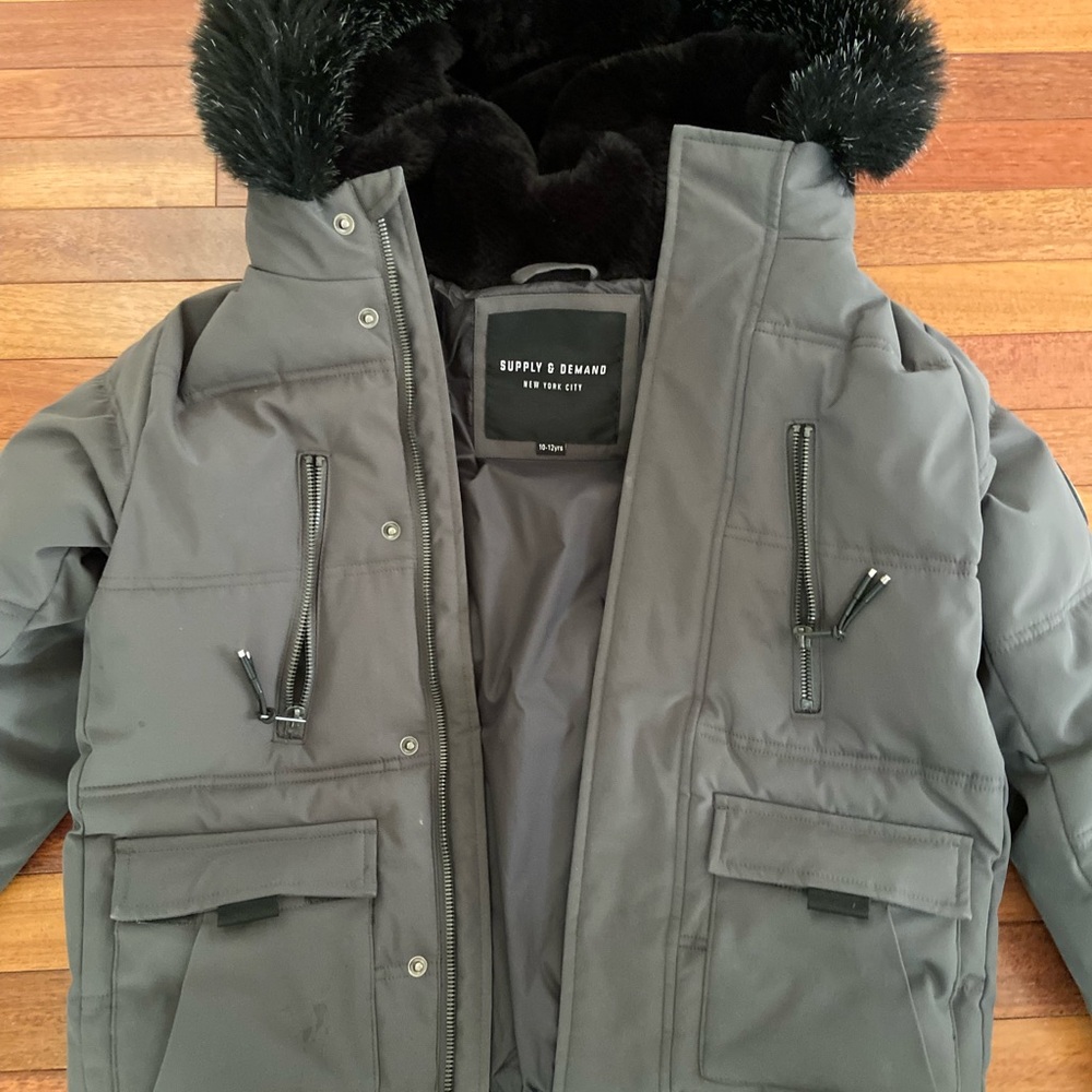 Supply & Demand Kids Gray Puffer Jacket